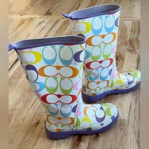 Coach Multicolored Rain Boots